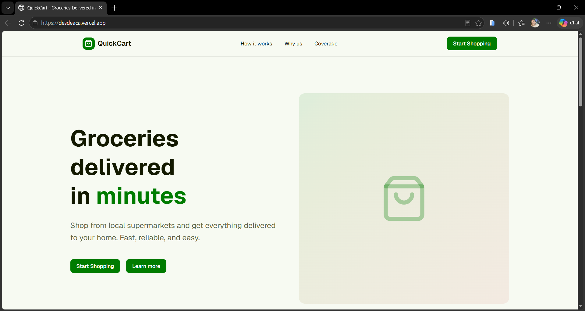 Preview de Grocery Delivery Platform